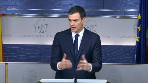Pedro S&aacute;nchez comparece tras su reuni&oacute;n con el rey