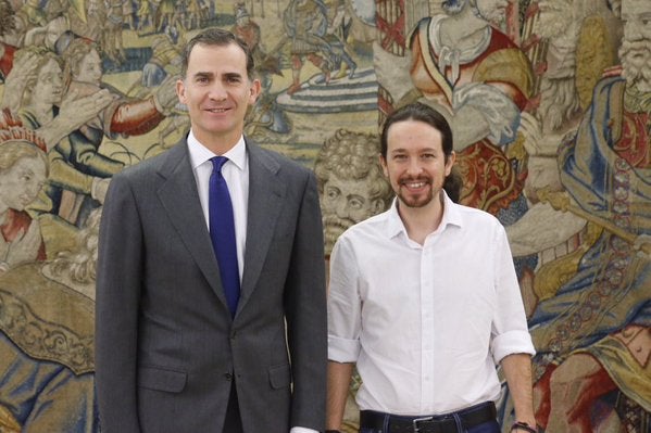 El Rey reanuda su segunda ronda de consultas con Rivera, Iglesias y Domènech El Rey reanuda su segunda ronda de consultas con Rivera, Iglesias y Domènech