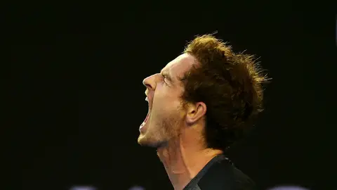 Andy Murray, desatado, celebra un punto conseguido ante Tomic Andy Murray, desatado, celebra un punto conseguido ante Tomic