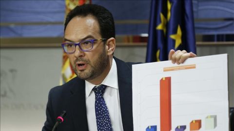 El portavoz del PSOE en el Congreso, Antonio Hernando