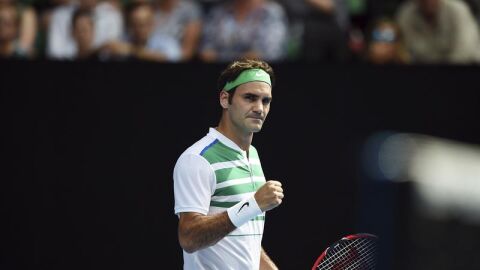 Roger Federer, en el Open de Australia.