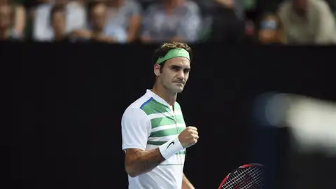 Roger Federer, en el Open de Australia. Roger Federer, en el Open de Australia.
