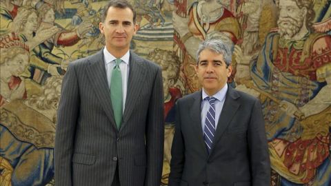 El Rey con Francesc Homs, en el Palacio de la Zarzuela. 