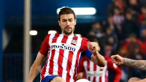 Gabi, durante el partido de Copa ante el Celta