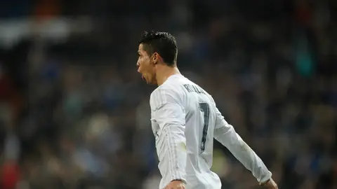 Cristiano celebra un gol Cristiano celebra un gol