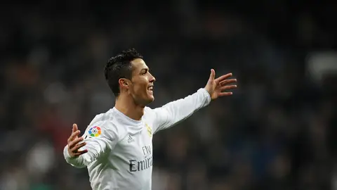 Cristiano Ronaldo celebra un gol frente al Espanyol Cristiano Ronaldo celebra un gol frente al Espanyol