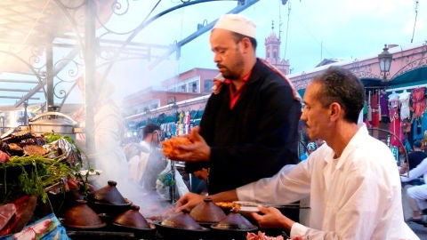 Imagen de la plaza Jemaa El Fna de Marrakech