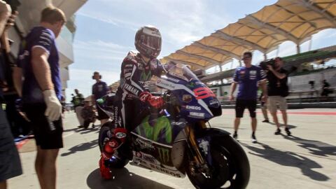 Jorge Lorenzo en los primeros test de Sepang