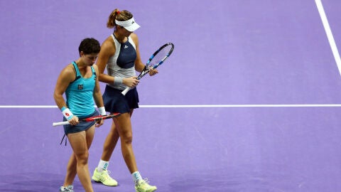 Carla Su&aacute;rez y Garbi&ntilde;e Muguruza