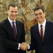 El Rey Felipe VI recibe al secretario general del PSOE, Pedro Sánchez