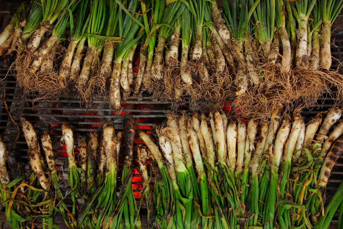 Calçots a la madrileña Calçots a la madrileña