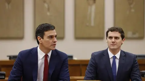 El líder socialista, Pedro Sánchez, y el de Ciudadanos, Albert Rivera El líder socialista, Pedro Sánchez, y el de Ciudadanos, Albert Rivera