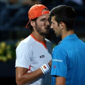 Feliciano López junto a Novak Djokovic