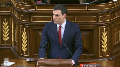Pedro S&aacute;nchez en su discurso de investidura