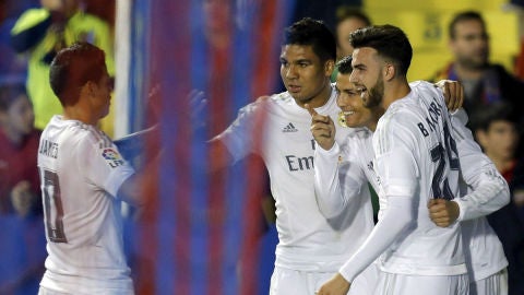 Cristiano celebra su gol ante el Levante