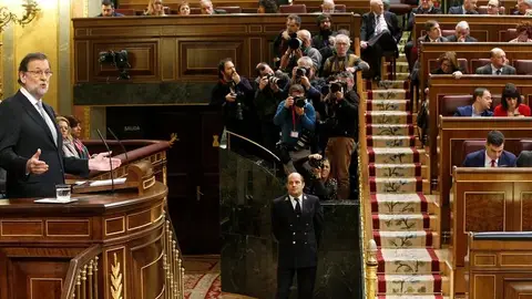 El presidente del Gobierno en funciones, Mariano Rajoy, en el Congreso de los Diputados El presidente del Gobierno en funciones, Mariano Rajoy, en el Congreso de los Diputados