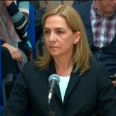La Infanta Cristina durante su declaración ante el juez