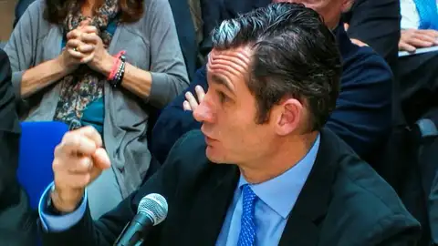 Urdangarin, en su comparecencia en la Audiencia. Urdangarin, en su comparecencia en la Audiencia.