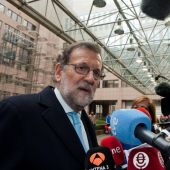 El presidente del Gobierno en funciones, Mariano Rajoy, en Bruselas