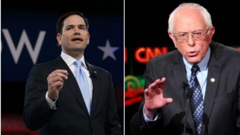 Marco Rubio y Bernie Sanders.