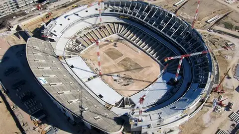 El nuevo estadio de La Peineta, desde arriba El nuevo estadio de La Peineta, desde arriba