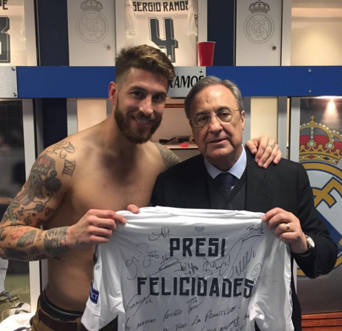 Al tiqui toque: Florentino y Ramos, eufóricos por poder luchar por la Liga Al tiqui toque: Florentino y Ramos, eufóricos por poder luchar por la Liga