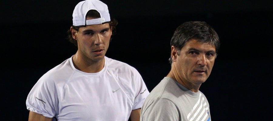 Rafa Nadal, junto a su tío y entrenador, Toni Nadal Rafa Nadal, junto a su tío y entrenador, Toni Nadal