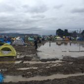 Imagen de un campo de refugiados al norte de Grecia