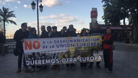 Concentraci&oacute;n acuerdo entre la UE y Turqu&iacute;a 