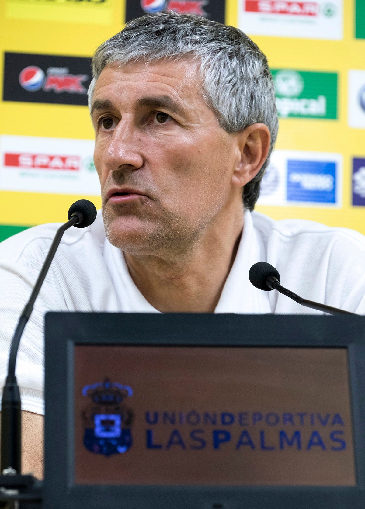 Quiqué Setién: "Se nos ha escapado un punto" Quiqué Setién: "Se nos ha escapado un punto"