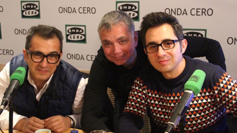 Andreu Buenafuente y Berto Romero durante una entrevista con Juan Ram&oacute;n Lucas en M&aacute;s de uno