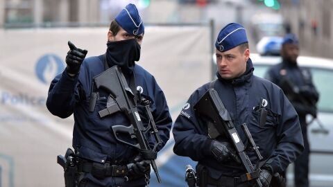 Agentes de la Polic&iacute;a en Bruselas