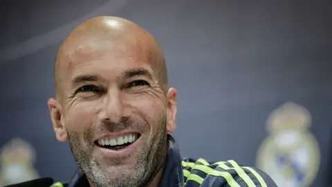 Zinedine Zidane, durante la rueda de prensa Zinedine Zidane, durante la rueda de prensa