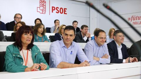 Pedro S&aacute;nchez en la reuni&oacute;n del Comit&eacute; Federal del PSOE