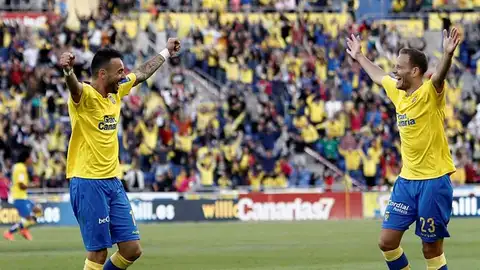 Figueroa y Castellano celebran la victoria de Las Palmas Figueroa y Castellano celebran la victoria de Las Palmas