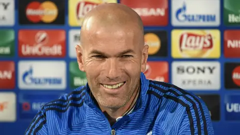 Zinedine Zidane, durante la rueda de prensa Zinedine Zidane, durante la rueda de prensa