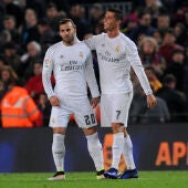 Cristiano y Jesé celebran un gol del Real Madrid
