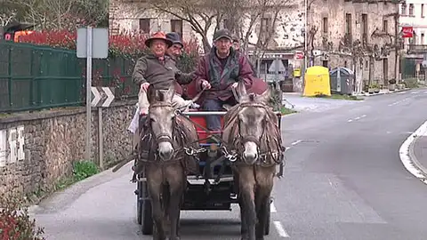 Cuadrilla de jubilados camino de El Rocío Cuadrilla de jubilados camino de El Rocío