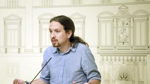 Pablo Iglesias comparece tras su encuentro con Puigdemont