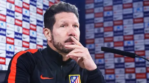 Simeone, en rueda de prensa Simeone, en rueda de prensa