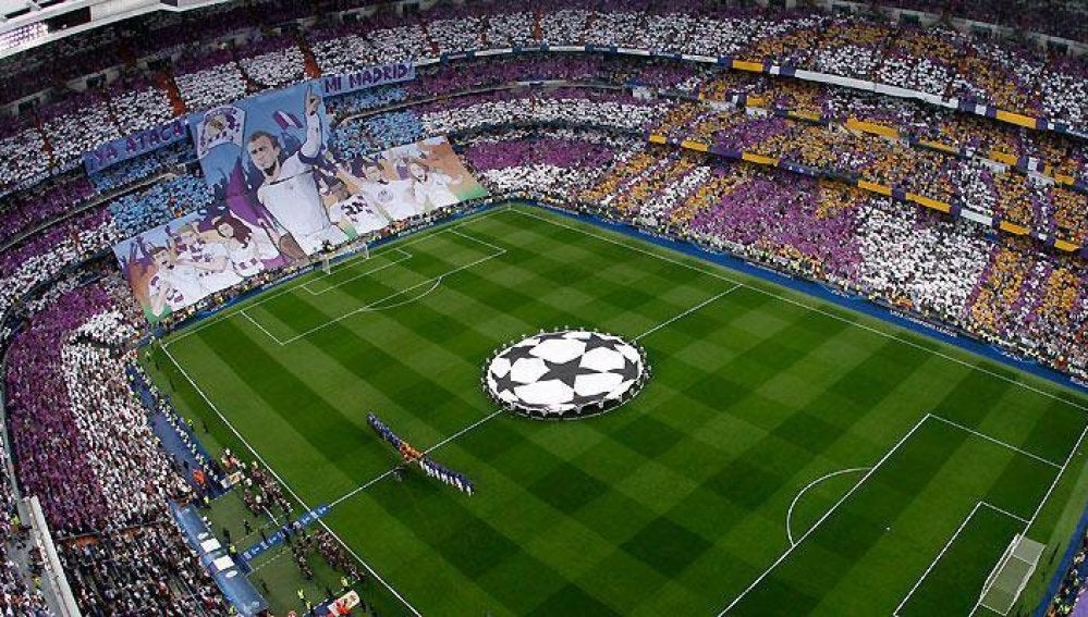 El Santiago Bernabéu antes del partido