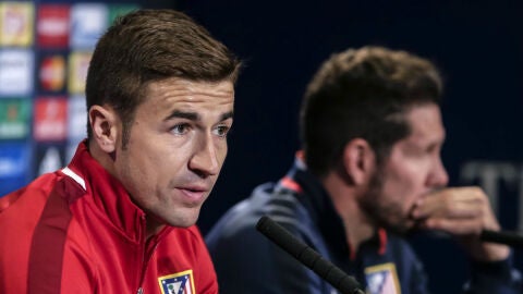 Gabi, durante la rueda de prensa