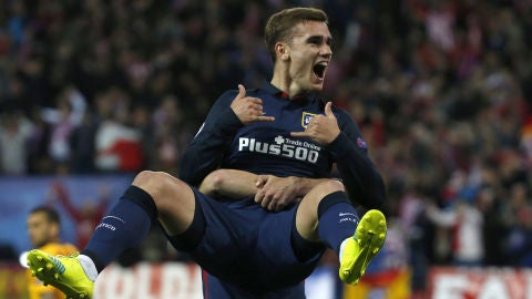 Griezmann celebra su gol contra el Barcelona