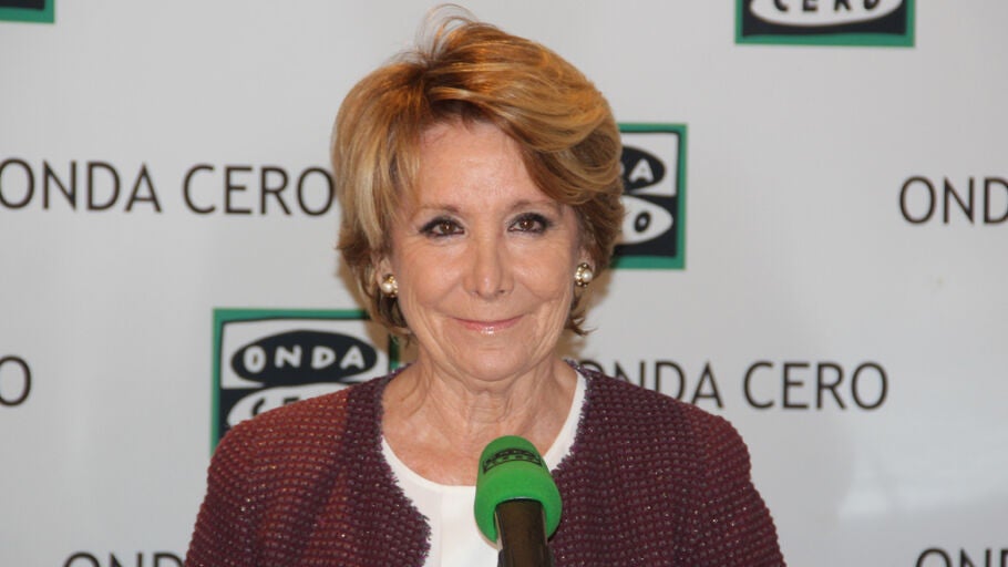 Esperanza Aguirre durante una entrevista en Onda Cero