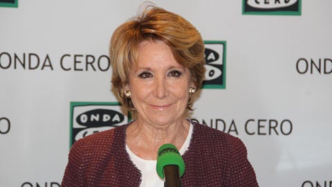 Esperanza Aguirre durante una entrevista en Onda Cero