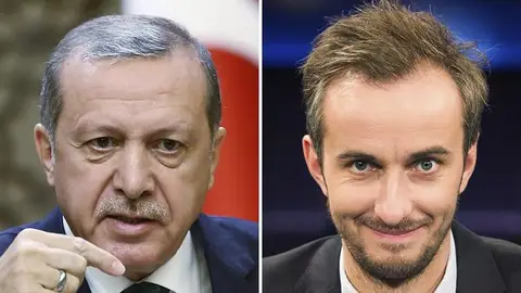 El presidente turco Erdogan y el humorista alemán, Jan Böhmermann El presidente turco Erdogan y el humorista alemán, Jan Böhmermann