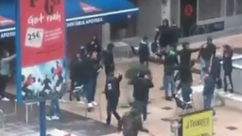 Pelea entre hinchas del Celta y el Betis