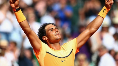 Nadal celebra la victoria ante Murray