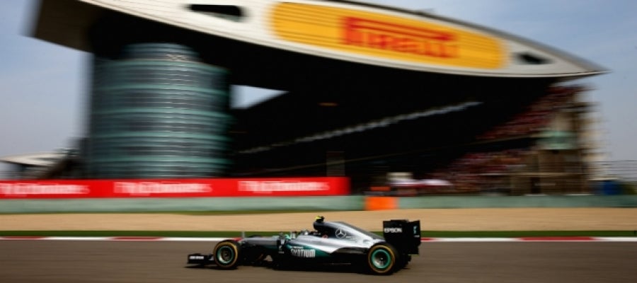 Rosberg rueda en China Rosberg rueda en China