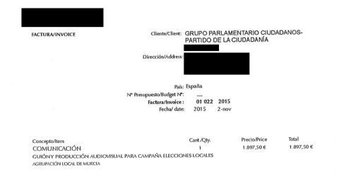 Factura Ciudadanos Murcia